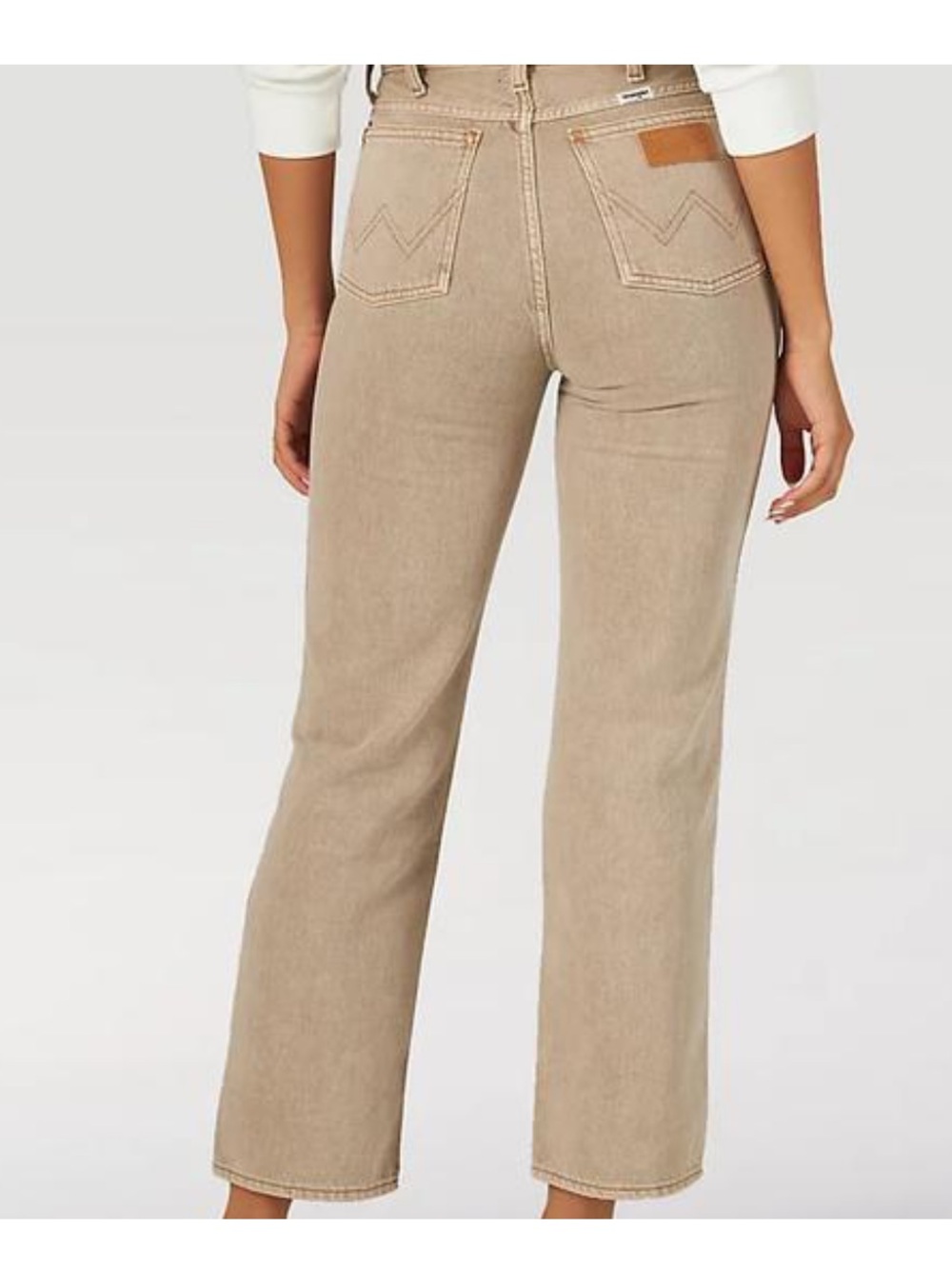 Wrangler Women's High-Rise Straight Jeans in Sandstone Beige